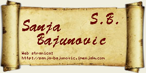 Sanja Bajunović vizit kartica